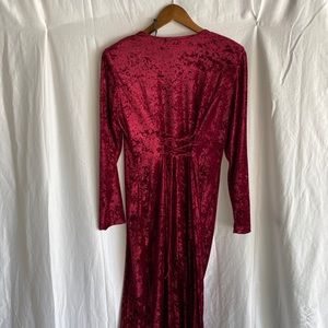Maroon long sleeve dress